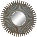 Round Framed Antique Gold Mirror
