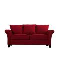 Provant Flared Arm Crimson Red Microfiber Sofa