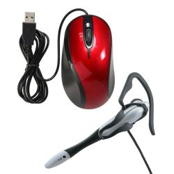 USB Optical Scroll Wheel Mouse/ Multi-purpose Headset