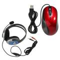 USB Optical Scroll Wheel Mouse/ Hands-free Stereo Headset