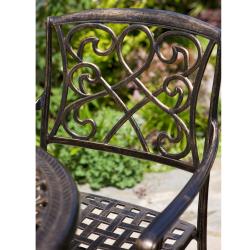 Santa Maria Cast Aluminum Brown 3-piece Bistro Bar Set