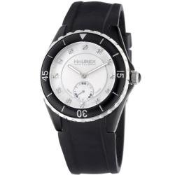 Haurex Italy Women's 'Riviera' Black Rubber Strap Watch