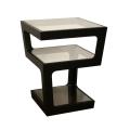 Clara Modern Tall Black 3-tiered End Table