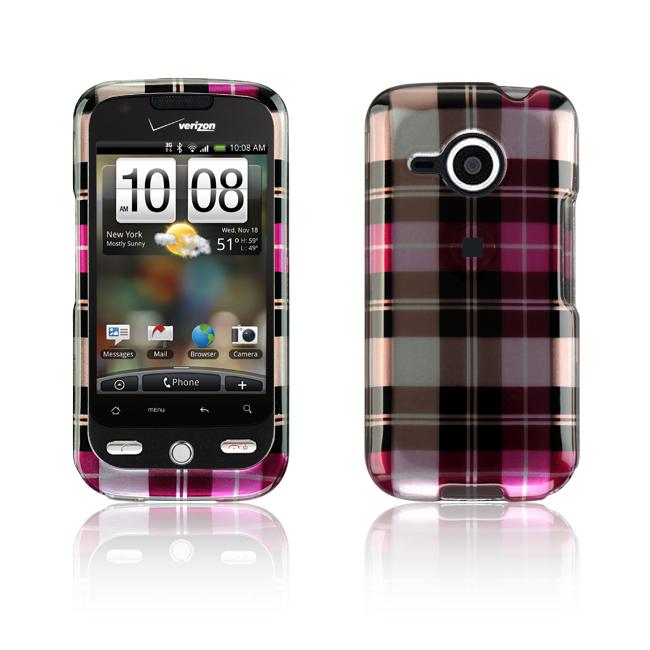 Premium HTC Eris 6200 Hot Pink Checker Protector Case