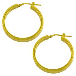 Goldkist 18K Gold over Sterling Silver Hoop Earrings