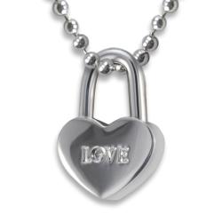 Stainless Steel Cubic Zirconia Love Heart Necklace