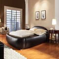 ETHAN HOME Yorkshire Black Bonded Leather King Bed