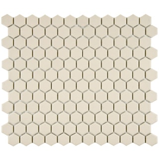 [1] Somertile 10 1/4x11 3/4-in Estate Hex Unglazed Porcelain Mosaic Tile (Case of 10)