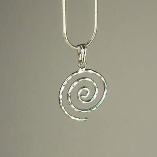 Jewelry by Dawn Hammered Swirl Sterling Silver Snake Chain Necklace