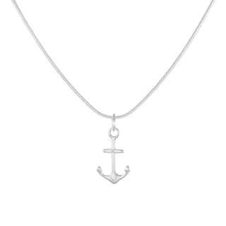 Jewelry by Dawn Anchor Sterling Silver Snake Chain Necklace