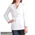 Larry Levine Plus Size Women's Lightweight Belted Rain Trench Coat