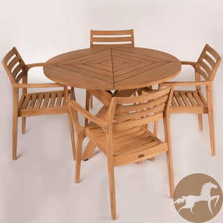 Christopher Knight Home Lombardi Teak Wood 5-piece Outdoor Dining Set