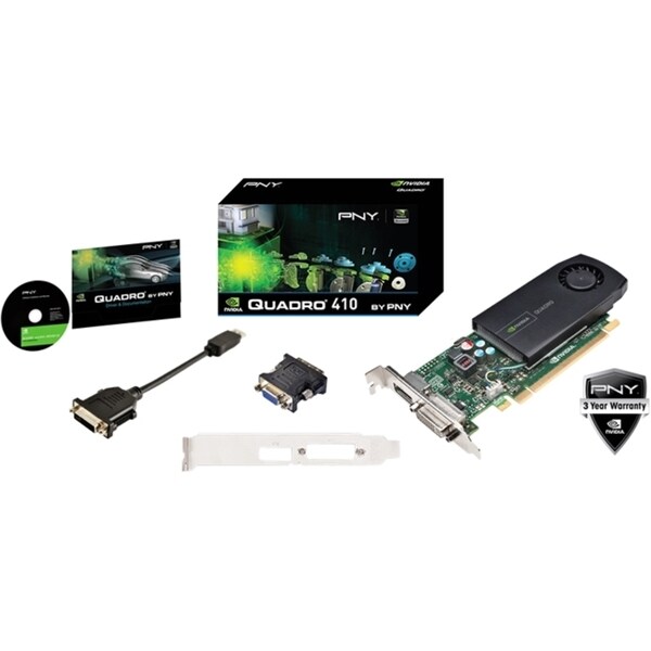 PNY Quadro 410 Graphic Card - 512 MB DDR3 SDRAM - PCI Express 2.0 x16