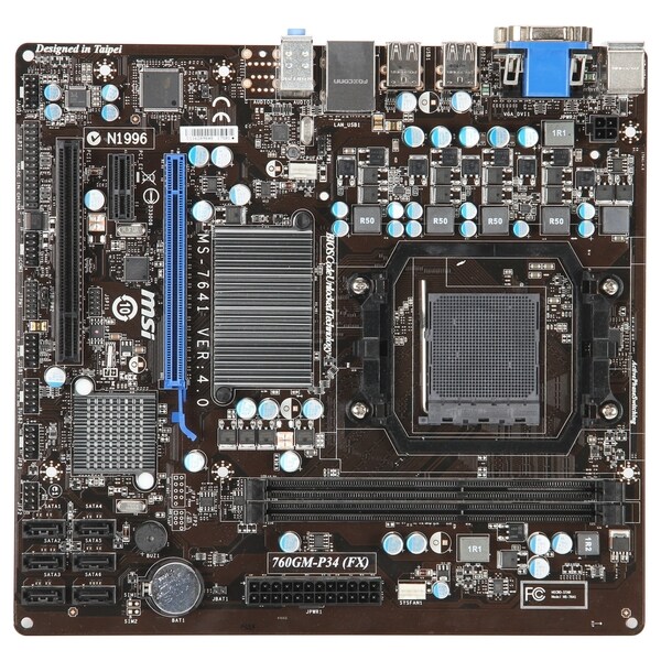 MSI 760GM-P34 (FX) Desktop Motherboard - AMD 760G Chipset - Socket AM