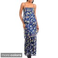 Stanzino Women's Spaghetti Strap Paisley Print Tiered Maxi Dress