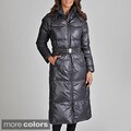 Vince Camuto Women's Belted Down-filled Coat with Hood