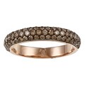 18k Rose Gold 1ct TDW Pave Brown Diamond Band