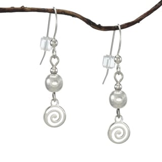 Jewelry by Dawn Silver With Silver Swirl Drop Earrings