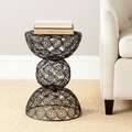 Safavieh Steelworks Iron Wire Swirls Black Stool