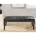 Florence Black Tufted Nailhead Bench