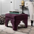 Sahara Purple Nailhead Ottoman