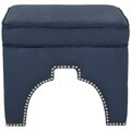 Safavieh Sahara Navy Nailhead Ottoman
