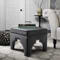 Safavieh Sahara Sky Blue Nailhead Ottoman