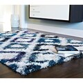 Stella Ivory/ Sapphire Shag Rug (7'7 x 10'5)