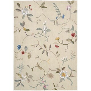 Hand-tufted Floral Cosmopolitan Ivory Rug (3'6 x 5'6)