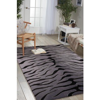 Hand-tufted Animal Print Cosmopolitan Silver Rug (3'6 x 5'6)