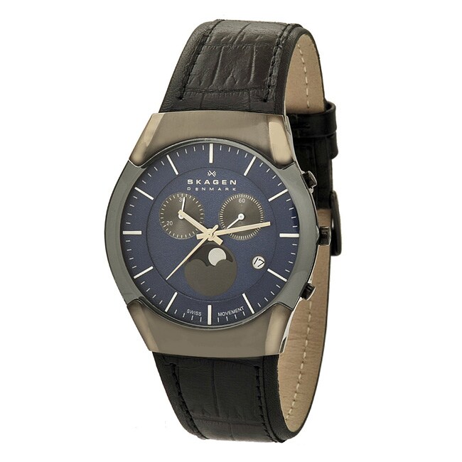 Skagen Men's 901XLMLN Classic Round Black Strap Watch