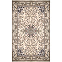 Buy  Nourison Hand-knotted Persian Nain One of a Kind Ivory Rug (19'1 x 35'5)