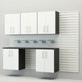 Flow Wall White Workstation with Small Hard Bins