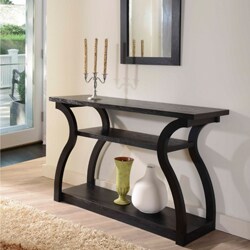 Low Price Furniture of America Sara Black Finish Console Table