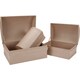Paper Mache Treasure Chest Box Set of 3-12", 10-1/4", 8-3/4"