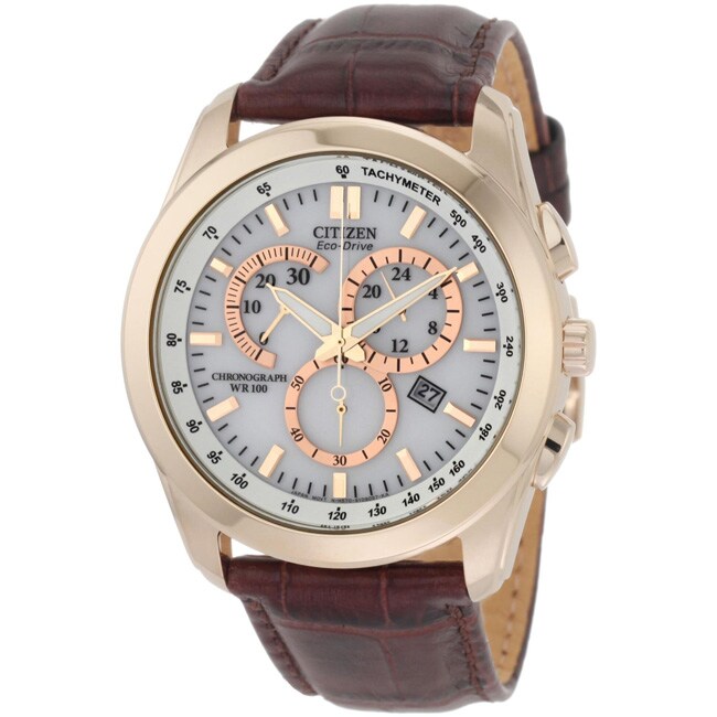 citizen men's leather watch