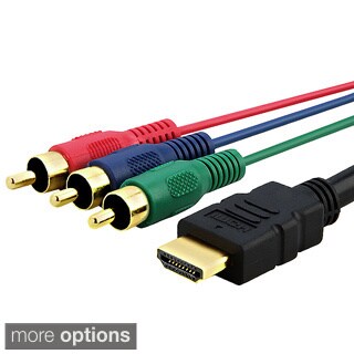 BasAcc Black Five-foot High-speed HDMI to Three-RCA AV Component Cable