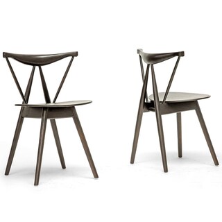 Cheap Mercer Brown Wood Modern Dining Chairs (Set of 2)