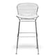 Tolland Modern Bar Stool with White Cushions (Set of 2)