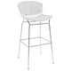Tolland Modern Bar Stool with White Cushions (Set of 2)