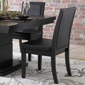 ETHAN HOME Weston Black Baseball Stitching Side Chairs (Set of 2)
