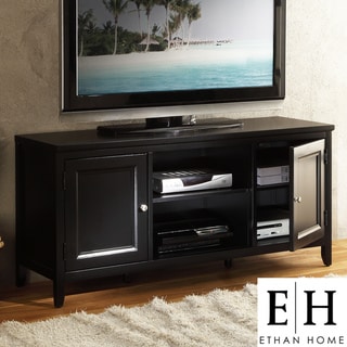 ETHAN HOME Roslevan Black 2-door 50-inch TV Media Stand