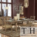 Nat Driftwood Acacia Wood Country Dining Set (Set of 6)