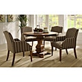 Kylie Rustic Brown Oak 5-piece Traditional Euro Dining Set