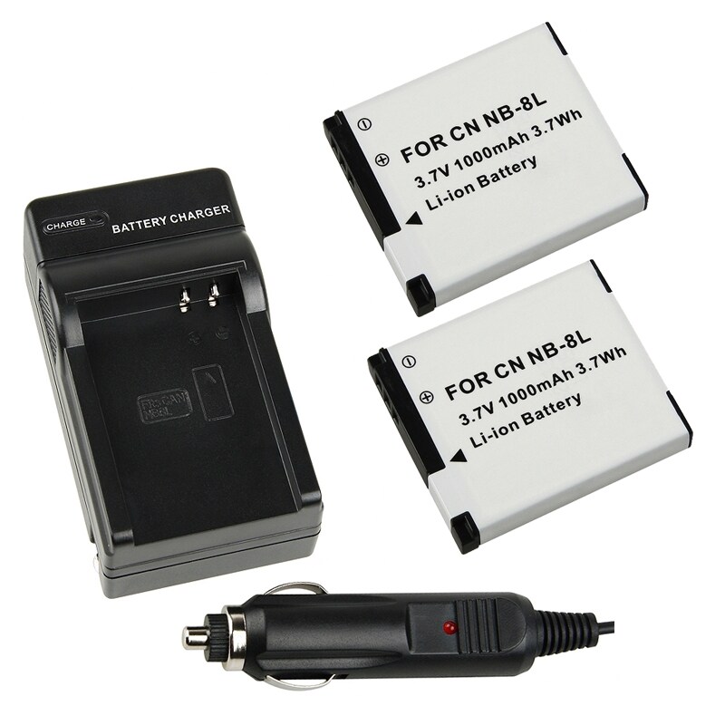 INSTEN Battery/ Charger Set for Canon Powershot NB-8L/ A2200/ A3000/ A3100