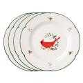 Winterberry Cardinal Dessert Plates (Pack of 4)