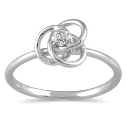 10k White Gold Diamond Promise Ring 