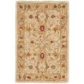 Handmade Mahal Ivory Wool Rug (3' x 5')