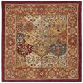 Handmade Heritage Bakhtiari Multi/ Red Wool Rug (8' Square)