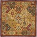 Handmade Diamond Bakhtiari Multi/ Red Wool Rug (8' Square)